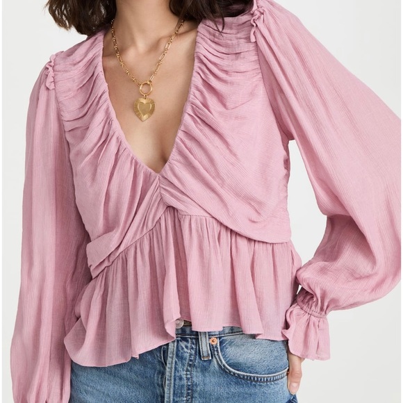 Free People Tops - Free People Daia Puff Sleeve Top  NWT